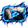 Emblema Play Neón Grunge